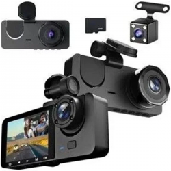 1080p Full Hd Çözünürlüklü Üç Kameralı Araç İçi Kamera - Park Ve Sürüş Güvenliği