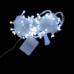 10m 100 Led Damla Uçlu Beyaz Işık Şeffaf Kablo Mz-17-1