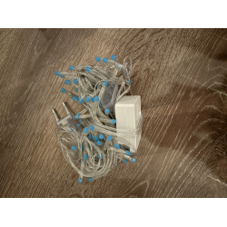 10m 100 Led Damla Uçlu Mavi Işık Şeffaf Kablo Mz-17-6