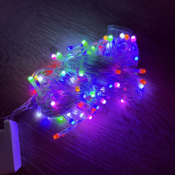 10m 100 Led Damla Uçlu Rgb Işık Şeffaf Kablo Mz-17-10