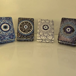 12'li Büyüteçli Dikdörtgen Cep Aynası Mz-101