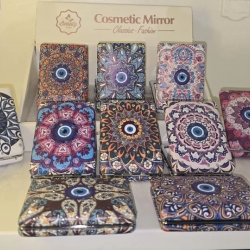 12'li Büyüteçli Dikdörtgen Cep Aynası Mz-118