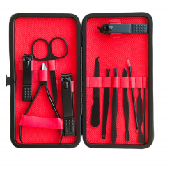 13 Parça Çantalı Manikür Pedikür Seti El Ayak Tırnak Bakım Seti Cımbız Makas Siyah Nokta Temizleme Batık Tırnak Engelleme Aparatı