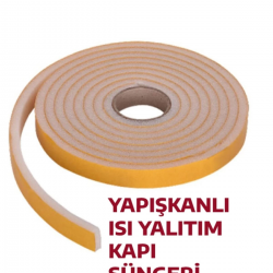 3 Metre Yapışkanlı Kapı Bandı Isı Yalıtım Süngeri