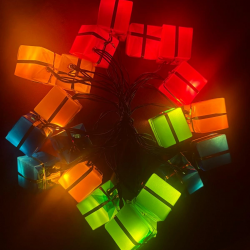 4 Metre 20 Led Pilli 2 Kademeli Hediye Kutusu Yılbaşı Ağacı Süsü Led Işık Mz-2