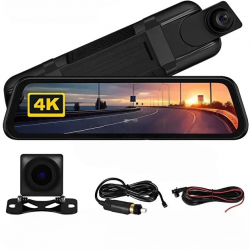 4k Ips Ekran Tam Dokunmatik 9.66” Dikiz Ayna Araç Içi Kamera (4k Ön 1080p Arka) | Carplay