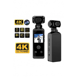 4k Ultra Hd Aksiyon Kamerası 270° Geniş Açı Döner Klips Su Geçirmez Kılıf Wifi Kamera