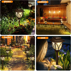 6'lı Solar Bahçe Aydınlatması Beyaz Işık Mz-304