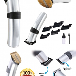 609 Profesyonel Şarjlı Saç Sakal Kesme Tıraş Makinesi Erkek Tıraş Makine Seti