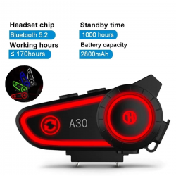 A30 Motosiklet Kask Kulaklık Intercom Işıklı Motorsiklet Interkom