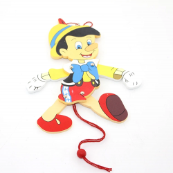 Ahşap Salanan Pinokyo Figürü Alk1196