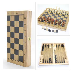 Ahşap Satranç Ve Tavla Seti Alk4243