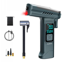 Araba Hava Pompası 4’ü 1 Arada: Kompresör + Cam Kırıcı + Kemer Kesici + Led Işık Şarjlı 4000mah Araç Kompresörlü