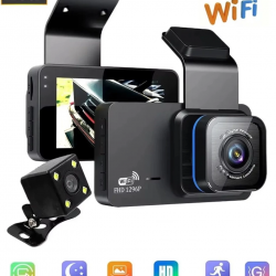 Araç İçi Kamera Wifi Özellikli Ekranlı Ön Ve Geri Görüş Kameralı Mikrofonlu 3 İnç Hd