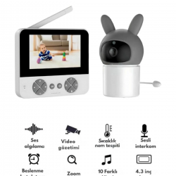 Bebek Kamerası Kumandalı Monitörlü Karşılıklı Konuşma Özellikli , Hatırlatıcılı Ip Bebek Kamerası