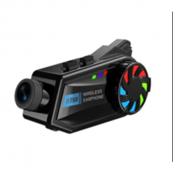 Bt68 Motosiklet Kask Bluetooth Kulaklık 1080p Kamera Ses Kontrolü Video Kayıt Özellikli İntercom