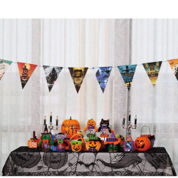Cadılar Bayramı Halloween Flama Bayrak Banner Süs 8 Li 3 Metre