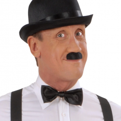 Charlie Chaplin Stil Yetişkin Şapkası – Siyah Melon Parti Şapkası