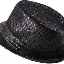 Çocuk Boy Siyah Payetli Şapka Gösteri Şapkası Michael Jackson Şapkası 54 No