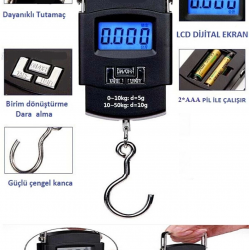 Elektronik Dijital El Kantarı 50 Kg Terazi Tartı 10 Gr Hassasiyet