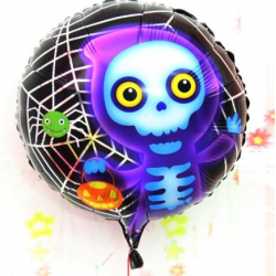 Halloween İskelet Hayalet Folyo Balon 18 İnç