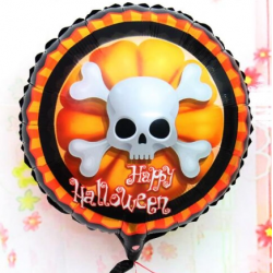 Halloween İskelet Kuru Kafa Folyo Balon 18 İnç