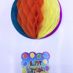 Kağıt Süs Happy Birthday Dekor 55 Cm-0748