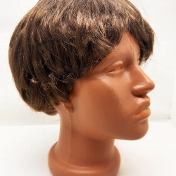 Kahve Renk Kısa Kesim İçi Astarlı Erkek Peruğu