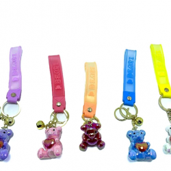 Kalpli Ayıcık Silikon Anahtarlık Alk1700