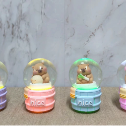 Kapibara Tasarımlı Işıklı Kar Küresi Alk5022