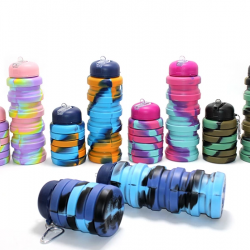 Katlanabilir Portatif Silikon Su Şişesi 500 Ml Alk3140