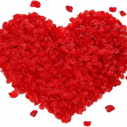 Kırmızı Renk Gül Yaprağı Şekilli Konfeti – 5 Paket 500 Adet