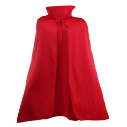 Kırmızı Renk Yakalı Pelerin 120 Cm