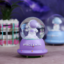 Küçük Astronot Işıklı Kar Küresi Alk3110