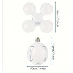 Led Futbol Ufo Ampul E27 28w 360 Derece Katlanır Lamba Ac 220v Lamba Led Spot Işık Beyaz Glop Led