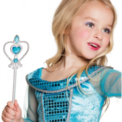 Mavi Renk Kalp İşlemeli Karlar Ülkesi Elsa Asası