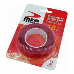 Meg Çift Taraflı Akrilik Silikonize Bant 18 Mm X 2 Metre