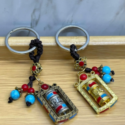 Metal Feng Shui Şans Çarkı Anahtarlık Alk4459