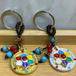 Metal Lotus Tılsımlı Şans Anahtarlık Alk4460