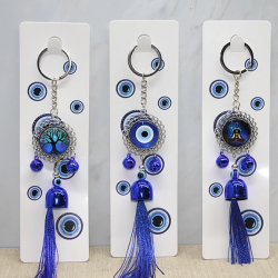 Metal Nazar Boncuğu Anahtarlık Alk3496