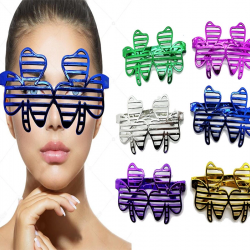 Metalize Ekstra Parlak Yaprak Panjur Parti Gözlüğü 6 Renk 6 Adet