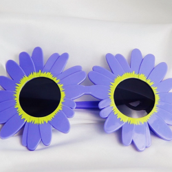 Mor Renk Papatya Şekilli Parti Gözlüğü 18x10 Cm