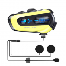 N3x Rgb Işıklı Intercom 3 Kişi Bağlantılı 1000mah Motosiklet Bluetooth Kulaklık Seti