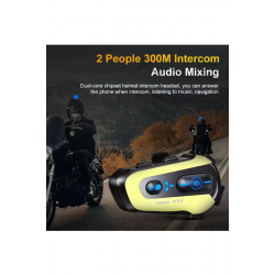 N3x Rgb Işıklı Intercom 3 Kişi Bağlantılı 1000mah Motosiklet Bluetooth Kulaklık Seti
