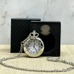 Özel Kutulu Gümüş Köstekli Saat Alk4685