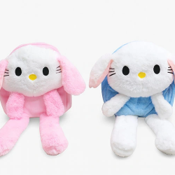 Peluş Işıklı Oynar Kulaklı My Melody Ve Cinnamoroll Sırt Çantası Alk3012