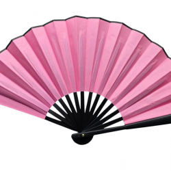 Plastik Kumaş Yelpaze 12'li Pembe