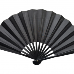 Plastik Kumaş Yelpaze 12'li Siyah