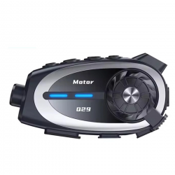 Q29 Motosiklet Kask Bluetooth Kulaklık Eşleşmeli 1080p Kamera Geniş Açı Su Geçirmez Intercom