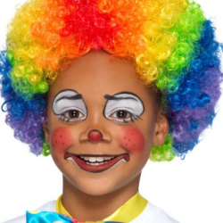 Rengarenk Kıvırcık Afro Peruk Bonus Saç 120 Gr